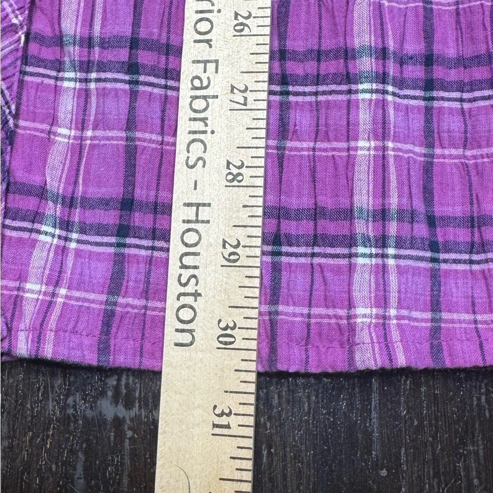 Allison Daley Purple Buttoned Blouse with Mandarin Collar - Picture 8 of 13